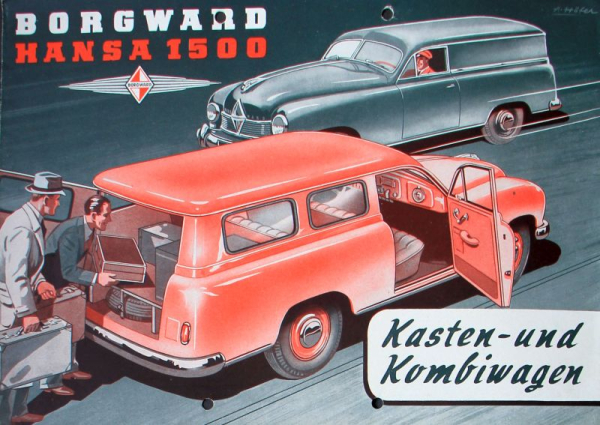 Borgward Hansa 1500 Kastenwagen Modelprogram 1951 Carbrochure  (10044)